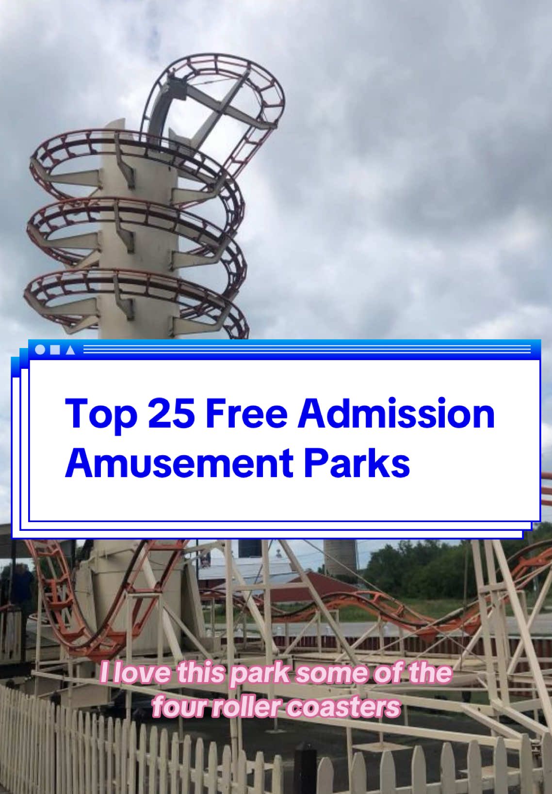 Top 25 Free Admission Amusement Parks #waldameer #knoebels #delgrossos #funspotamerica #nickelodeonuniverse #amusementparks #rollercoasters #coastercuzzies 