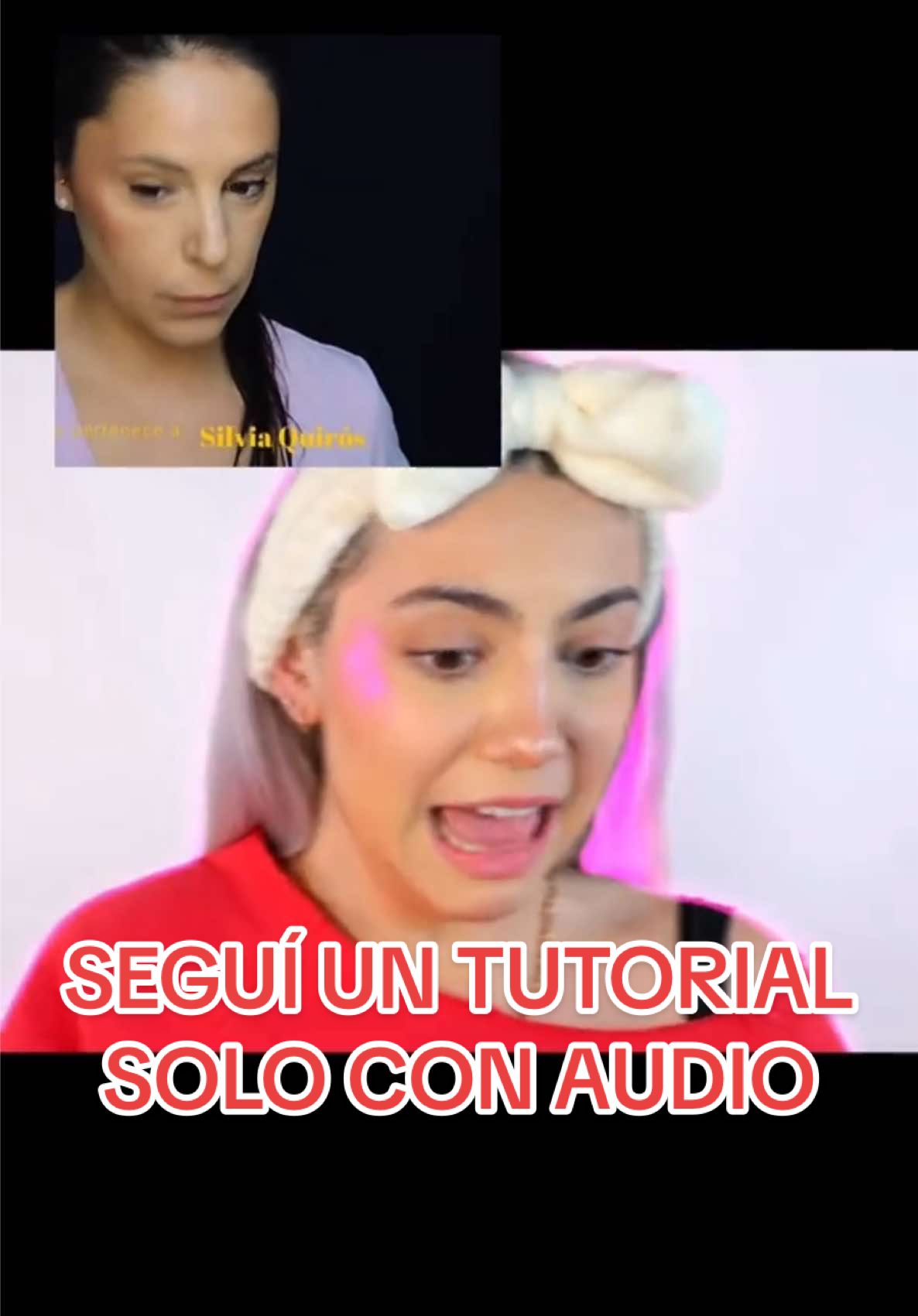 Seguí un tutorial SOLO ESCUCHANDO EL VIDEO😳😅 videito completo en YT🥰 #maquillaje #soloaudio #escuchando #reto #ferjalil #tutorial 