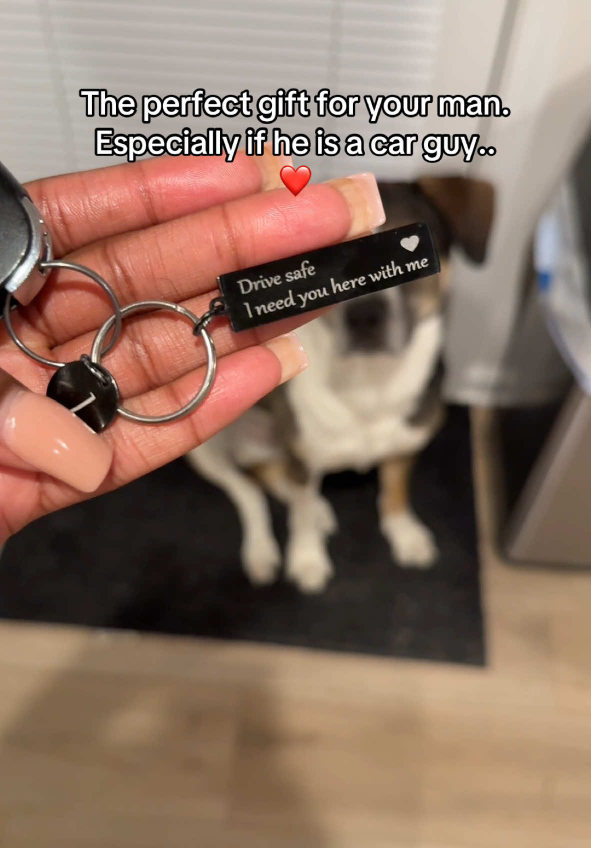 Safe to say he loves it! #drivesafekeychain #keychain #giftsforhim #christmas 