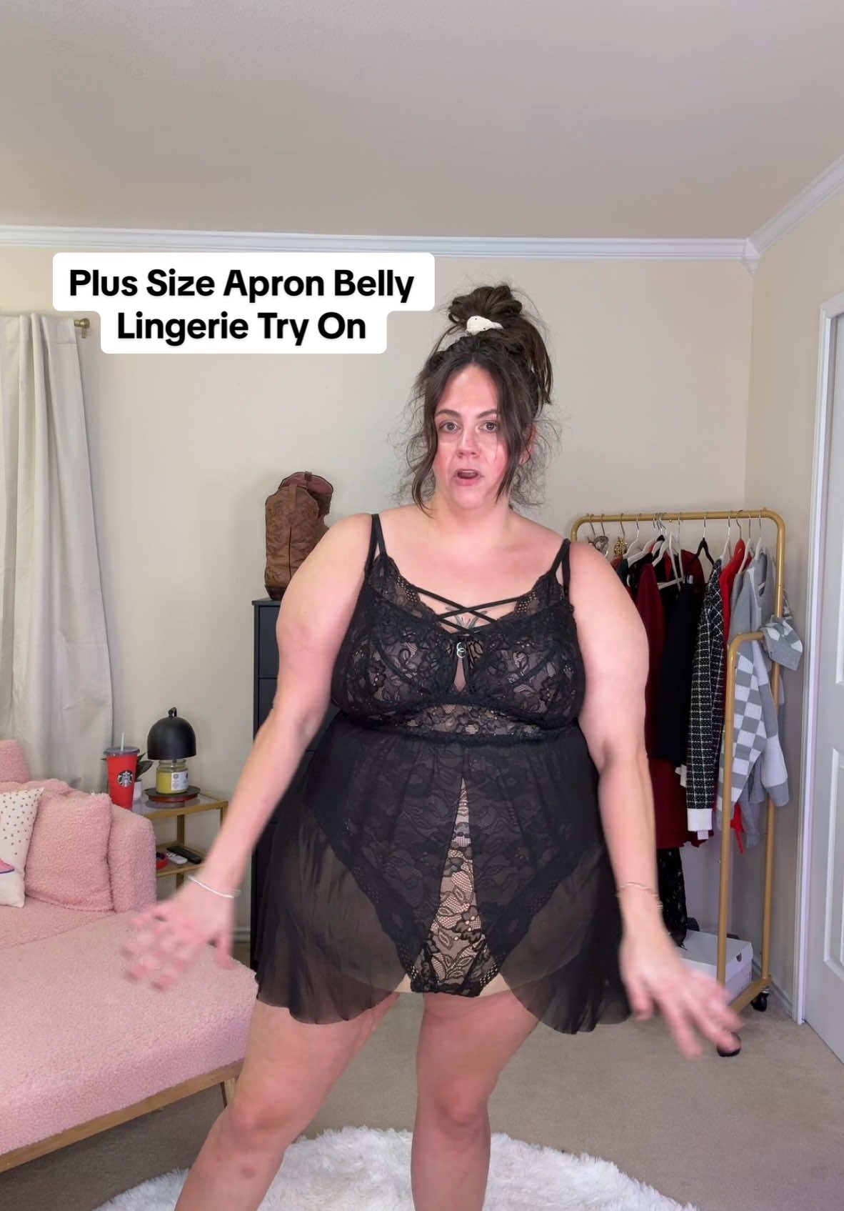 I’m trying on plus size lingerie. I hope youre ready to see a plus size body with an apron belly in some lingerie, if not- just go on now, get on somewhere. #plussizelingere #lingerie #plussizestyle #plussizefashion #apronbelly #apronbellybaddies #plussize #plussizetryon 
