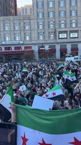 When you’re on a walk and see everyone on the streets celebrating a new era of freedom for syria and join in🤍🤍🤍 May We see an end to the oppressed for all inshallah 🤲🤲🤲#chicago #milleniumpark #travel #fyp #ArabTikTok #syria #muslim #dabka 