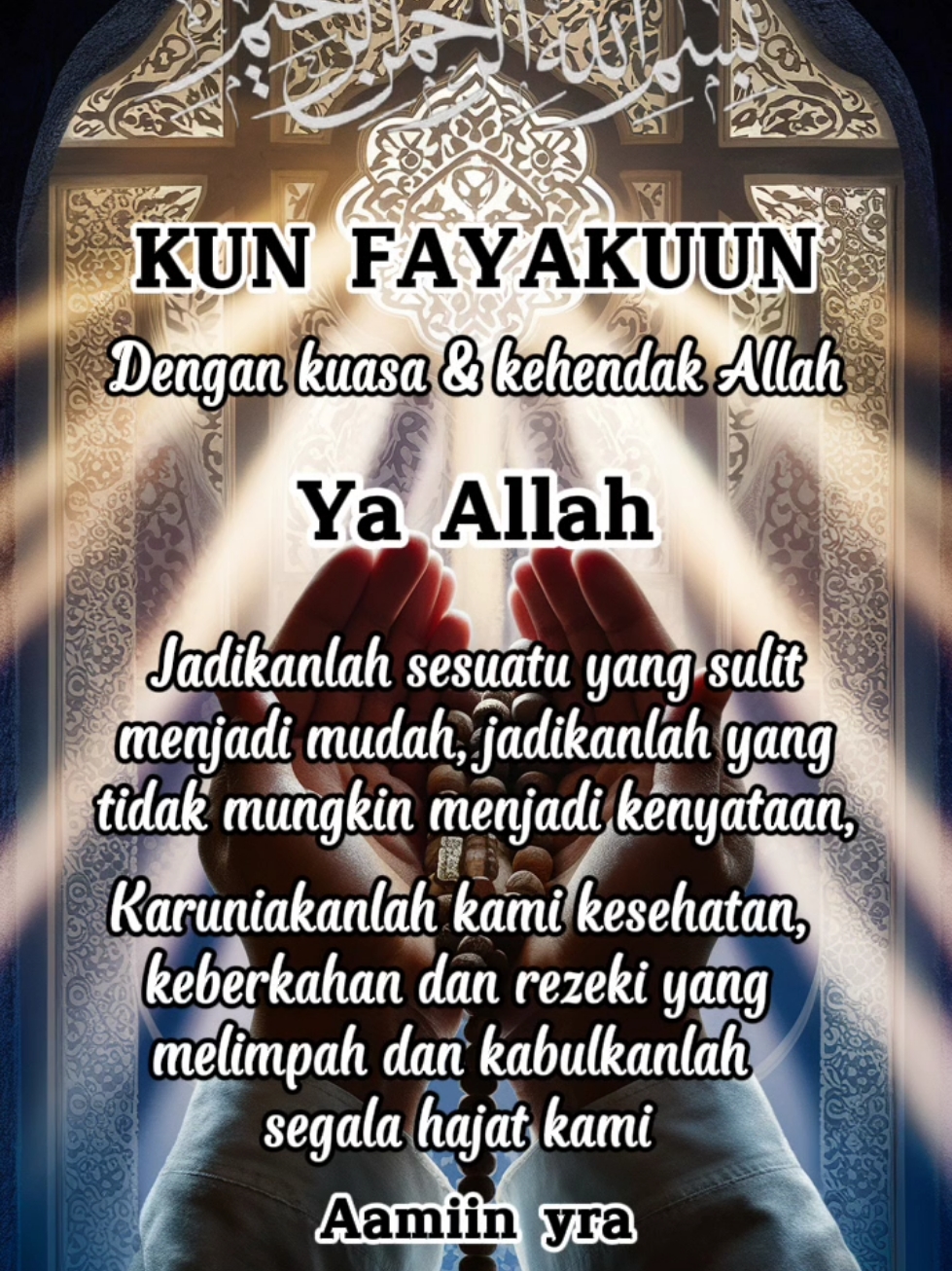 Dengan Kuasa dan Kehendak Allah  #Kunfayakun #Bismillahirrahmanirrahim #Pagisemangat #Bersyukur #Doahariini #sehatselalu #Motivasidiri #Aamiin 