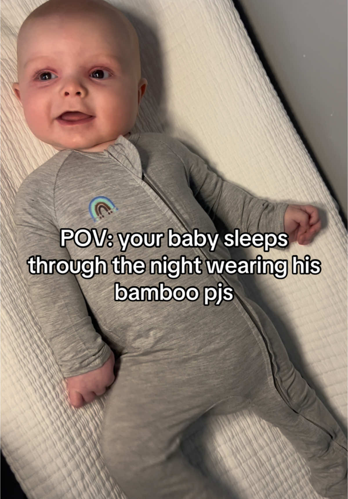 He’s actually sleeping like a baby tonight wearing his @momcozy bamboo pjs #fyp #momcozy #bamboobabyclothes #momtok #MomsofTikTok #firsttimemom 