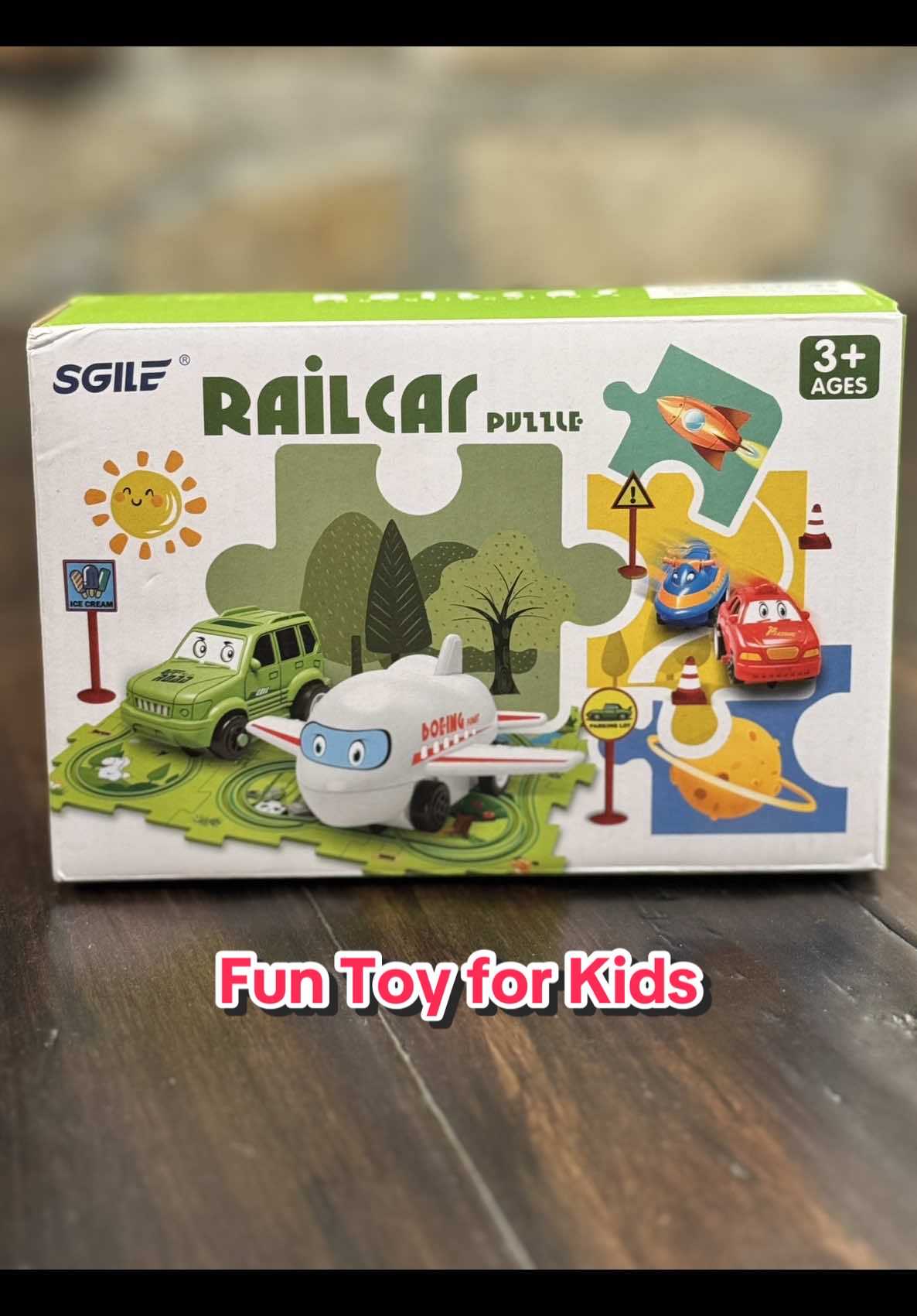 Choose from three different themes with the cutest little Railcar Track System! Bound to give your little kids hours if endless entertainment and fun! #auntie #kidstoys #musthave #tiktokshopholidayhaul #pretendplay #whatwearegifting #tiktokshopfind #giftguide #stem 