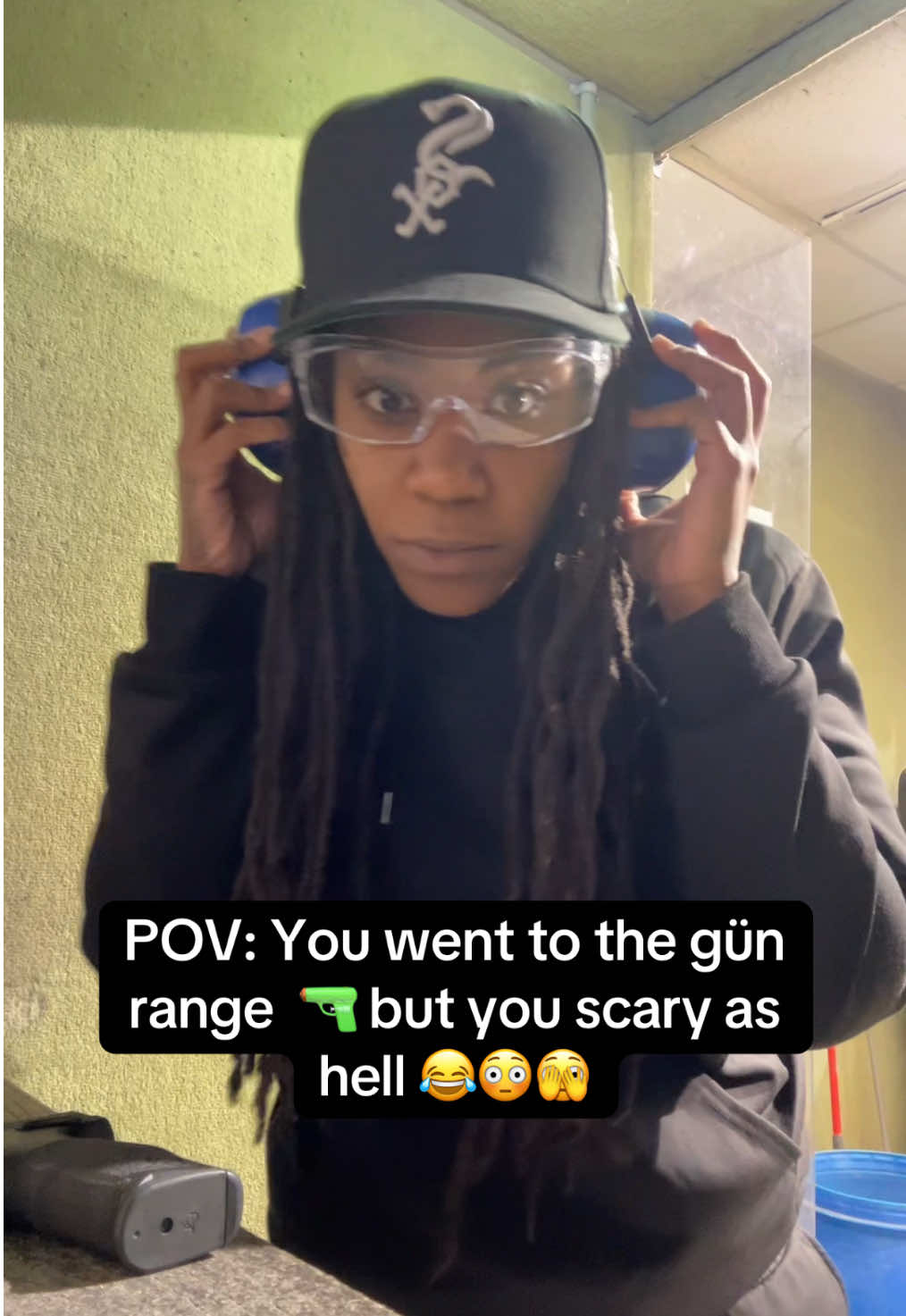 All that loud poppin had my nerves bad 😂😂 Im ready to go back tho 😝 #fyp #studsoftiktok #shootingrange #gunrange #contentcreator #creatorsearchinsights #strappedup #guns #shooting #scary 