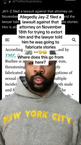 If it turns out Jay-Z is correct & this lawyer has a deep hostory of extortion. What happens next? 👀 Make sure you go follow @Trvp Still Boomin 🫡