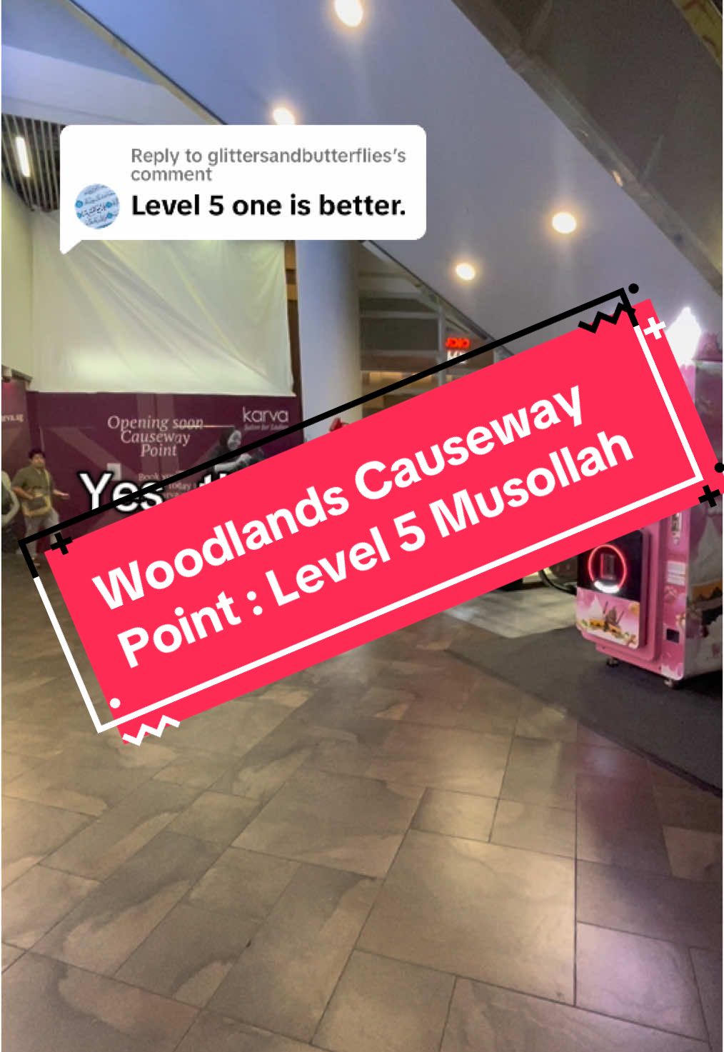 Replying to @glittersandbutterflies  didnt know theres a musollah at level 5 ! will get hectic during peak hours especially maghrib time so please be considerate of others 🙇🏼‍♂️