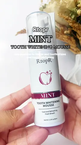 Say goodbye to tartar and tooth stains by using this Mint by Rtopr. Highly recommend must have#rtoprminttoothwhiteningmousse 