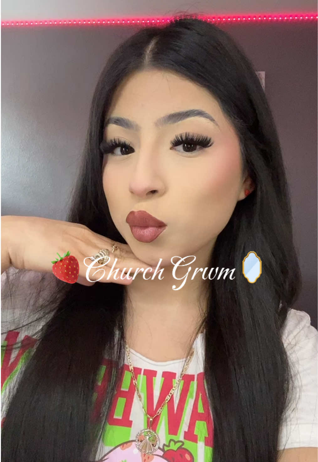 CHURCH GRWM🪞🍓| Ft. @Keyyoulash__usa my fva clusters ! link in bio to shop🫶🏻 #foryoupageofficiall #fyp #makeup #makeuptutorials #grwmroutine #xyzbca #lipcombos #lashtutorial #clusters 