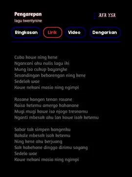 rasane kangen tenan #pengarepan #liriklagu #fyp 