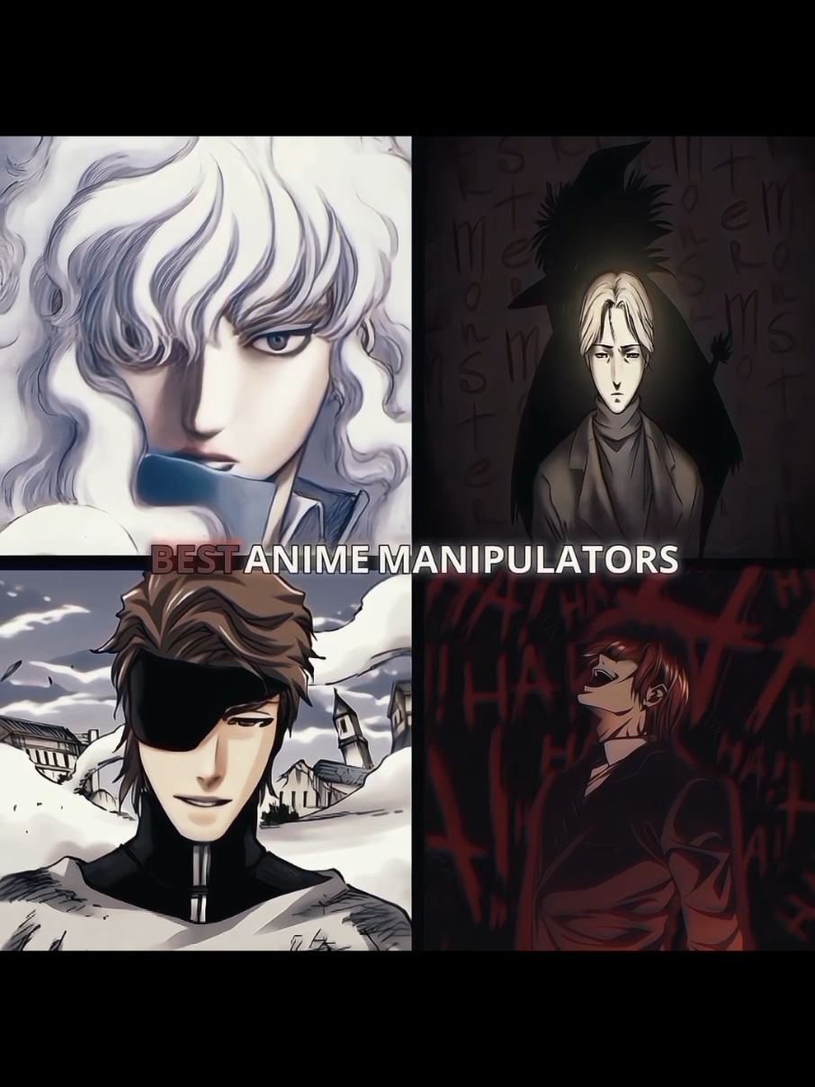 Best Anime Manipulators #johanliebert #lightyagami #lelouchlamperouge #griffith #sosukeaizen #muzankibutsuji #makima #animeedit #fyp 