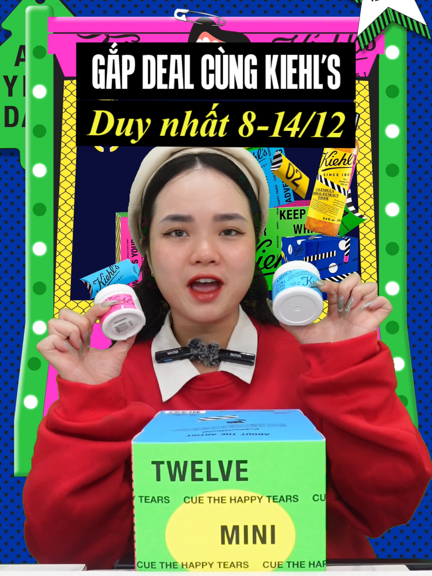 🎁 GẮP 'DEAL' CÙNG KIEHL'S – THÊM YÊU DA KHOẺ! 💖✨ 📅 Duy nhất từ 8-14/12, các Kiehl's Friend sẵn sàng săn loạt ưu đãi cực hot: ✨ Flash Deal chỉ diễn ra vào ngày 12/12 – cơ hội để rinh quà xịn giá yêu thương! 🎄 3 đơn hàng giá trị cao nhất sẽ nhận ngay Bộ Lịch Mùa Vọng 12 ngày trị giá 4.000.000 VNĐ. 🎁 Cùng nhiều quà tặng hấp dẫn khác đang chờ bạn! 👉 Nhanh tay đặt lịch chốt đơn ngay và không bỏ lỡ cơ hội 