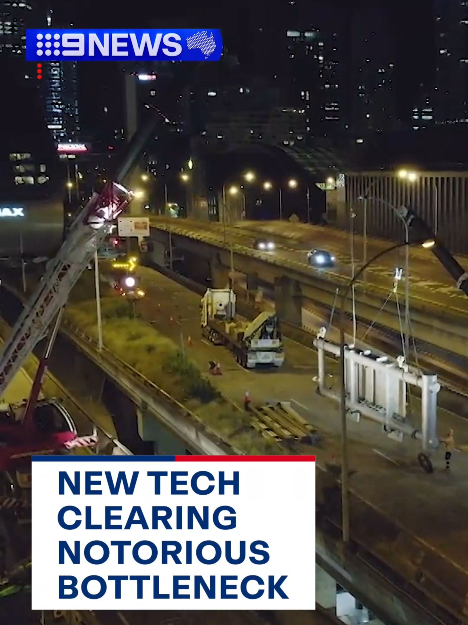 It's hoped the technology will help to reduce traffic jams and help make the Western Distributor safer. #9News #Sydney #SydneyTraffic #Traffic #Australia