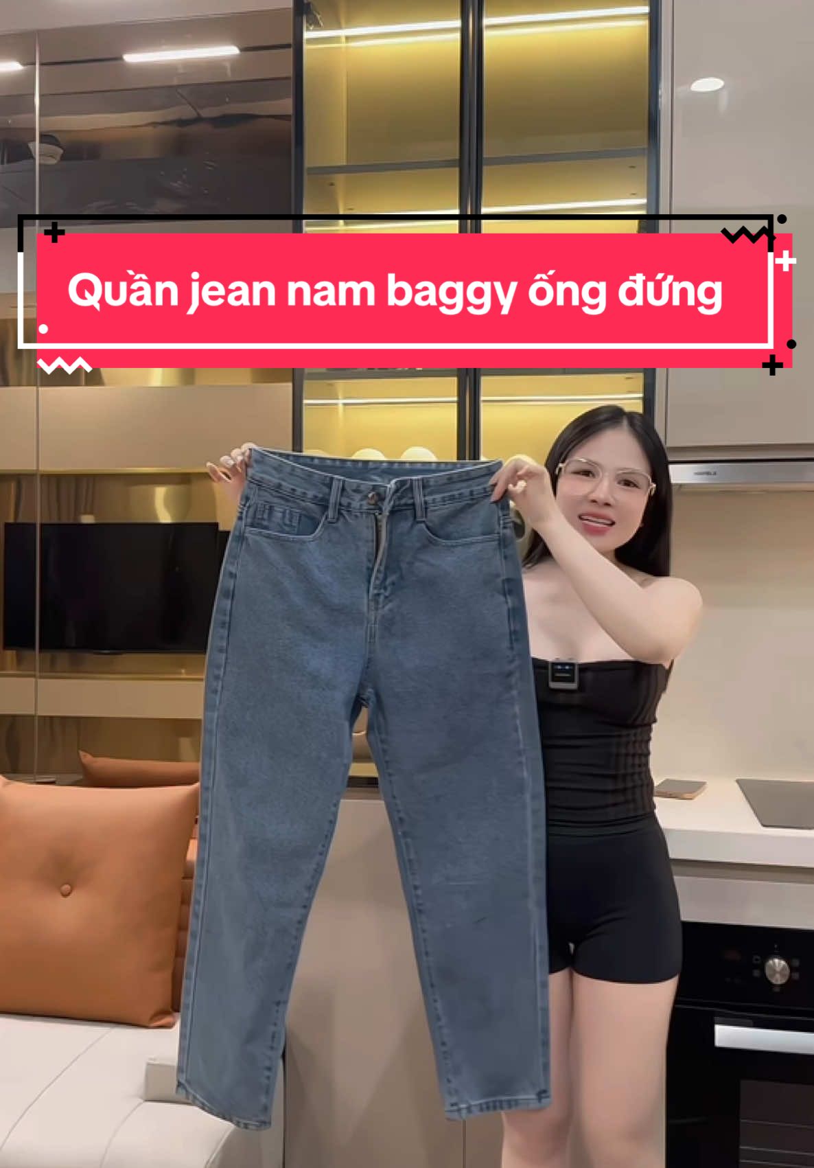 Quần jean nam baggy ống đứng