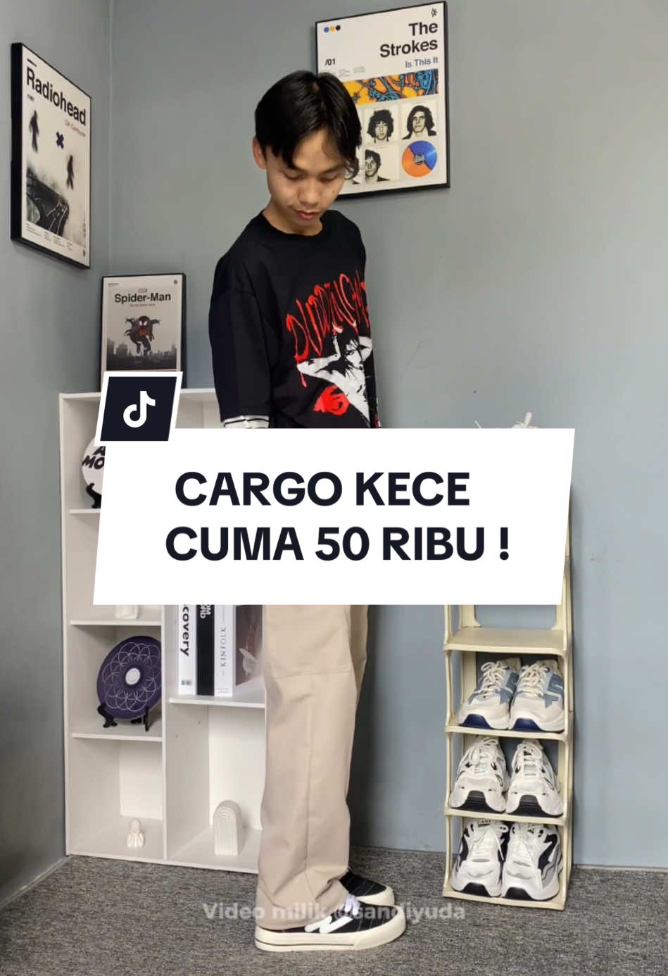 Rekomen banget cargonya, murah tapi gak murahan cuyy.. #cargopants #cargopantsoufit #cargoloosepants #cargoloose #celanacargopanjang #ootdcowok 