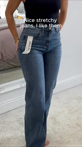 KatchMe Women's Casual Mid-Rise Wide Leg Stretchy Jeans,Street Womenswear,Soft Comfortable Women's Bottoms for .  #TikTokShop #foryou #TikTokMadeMeBuyIt #christmas  #highwaistjeans #katchme 
