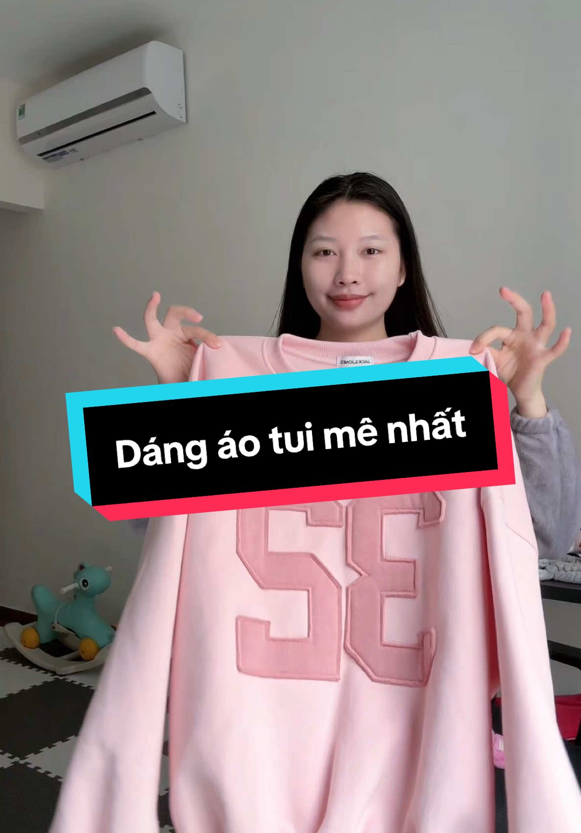 Áo sweater thêu chữ số xinh lắm lắm mấy bà #luongduongreview #review #viral #xuhuong #thoitrangnu 