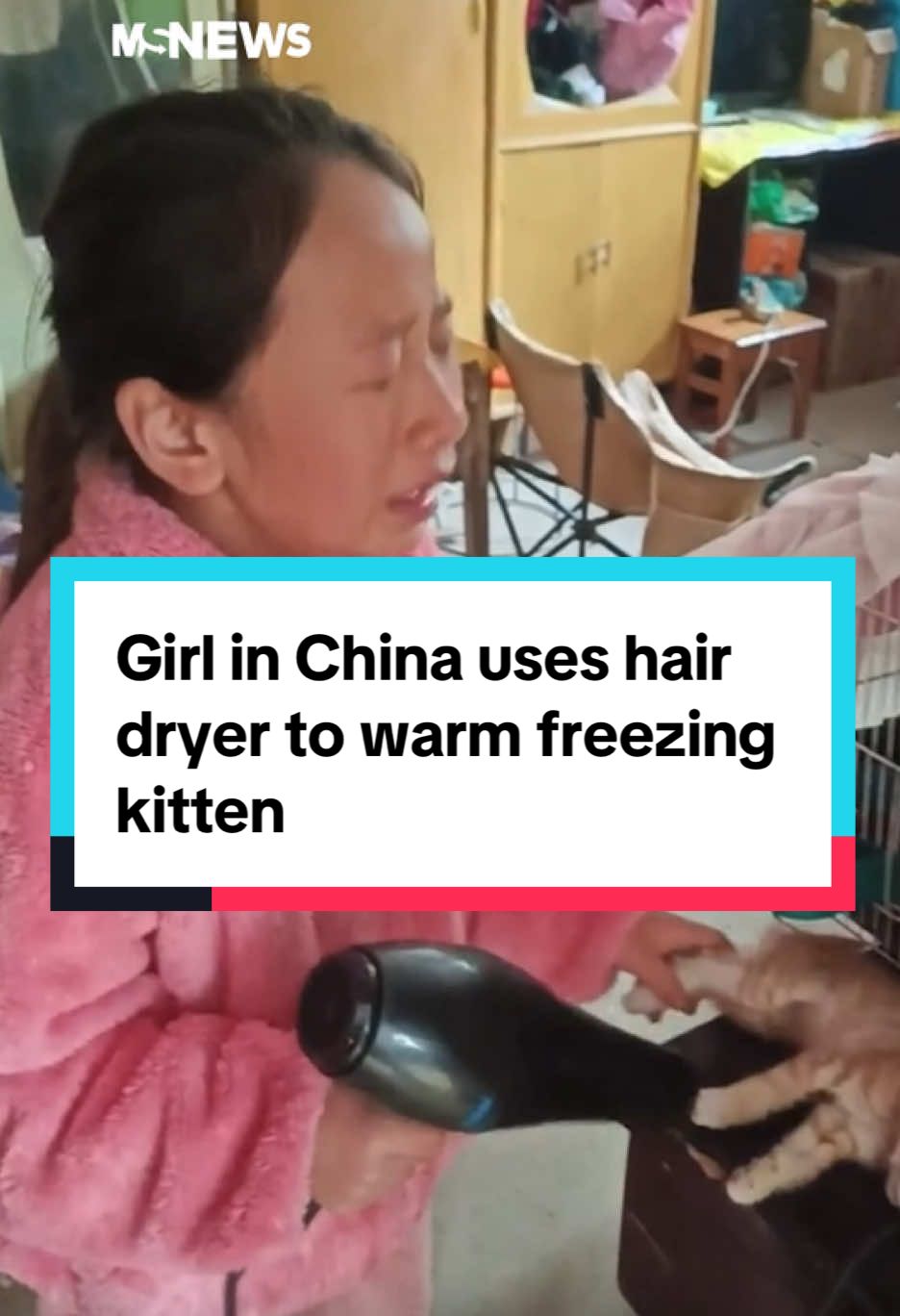 “After two hours of persistence and effort, the kitten finally came back to life,” the family wrote in one of the posts sharing the kitten's status. #mustsharenews #tiktoksg #sgfyp #cat #china 