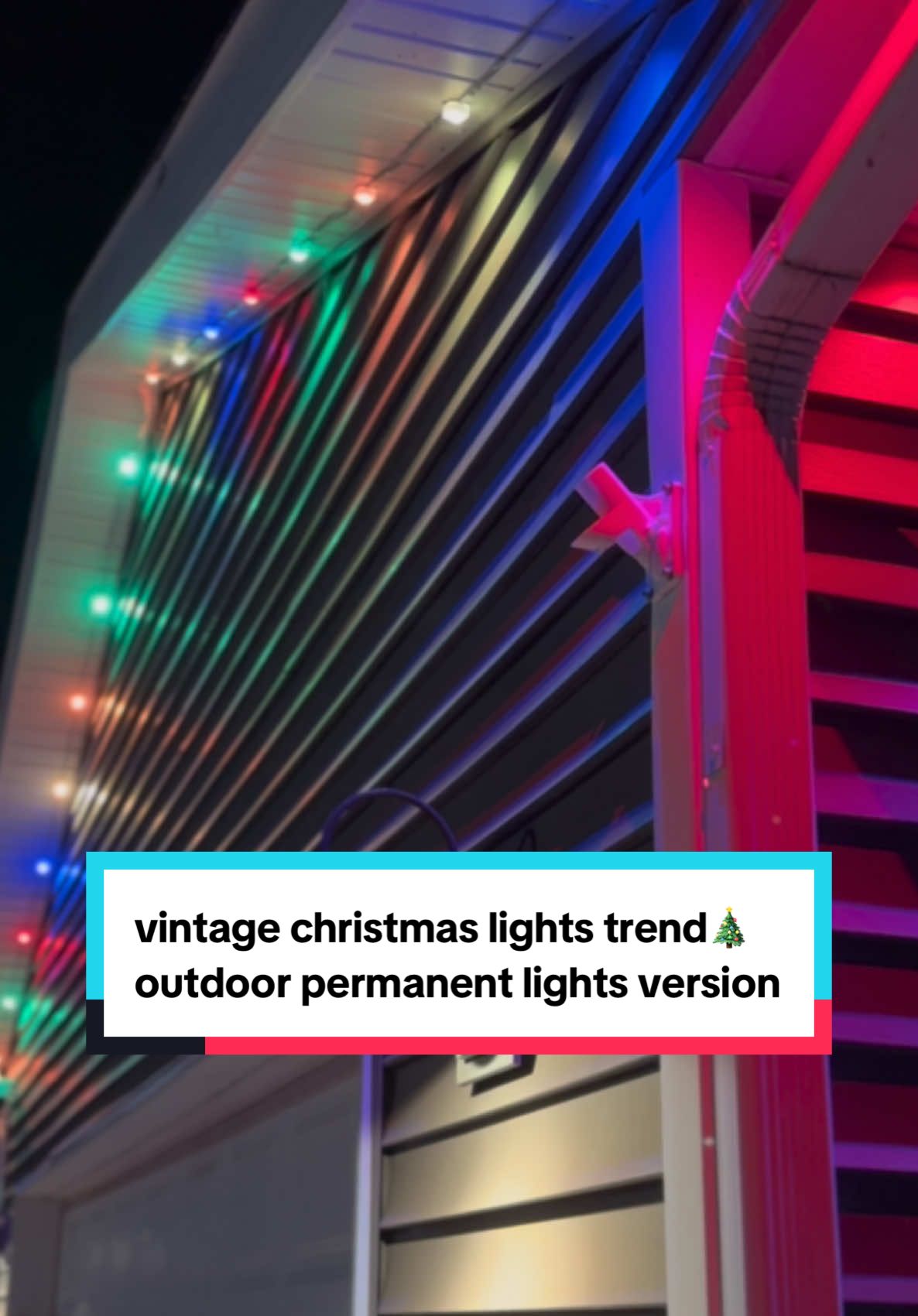 #creatorsearchinsights eufy permanent outdoor lights are hands down my favorite home decor item we have.  #eufy #eufysecurity #eufylights #permanentoutdoorlights #eufypermanentoutdoorlight #tts #ttsfinds #ttsdeals #tiktokshopholidayhaul #nostalgia #vintagechristmas #retrochristmas #primarycolors #prettylights #backintime #fypシ #viral #trend 