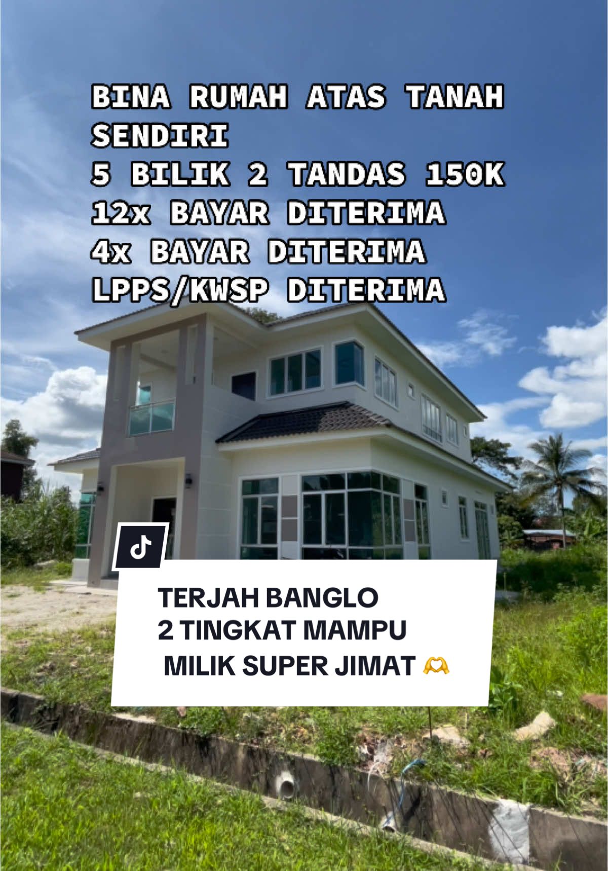 TERJAH BANGLO 2 TINGKAT MAMPUMILIK SUPER JIMAT 🫶  BINA RUMAH ATAS TANAH SENDIRI 3 BILIK 2 TANDAS 99k 12x BAYAR DITERIMA 4x BAYAR DITERIMA LPPS/KWSP DITERIMA #homestay #lppsaloan #kedahdarulaman🌾 #johangroup30sdnbhd #kedahdarulaman 