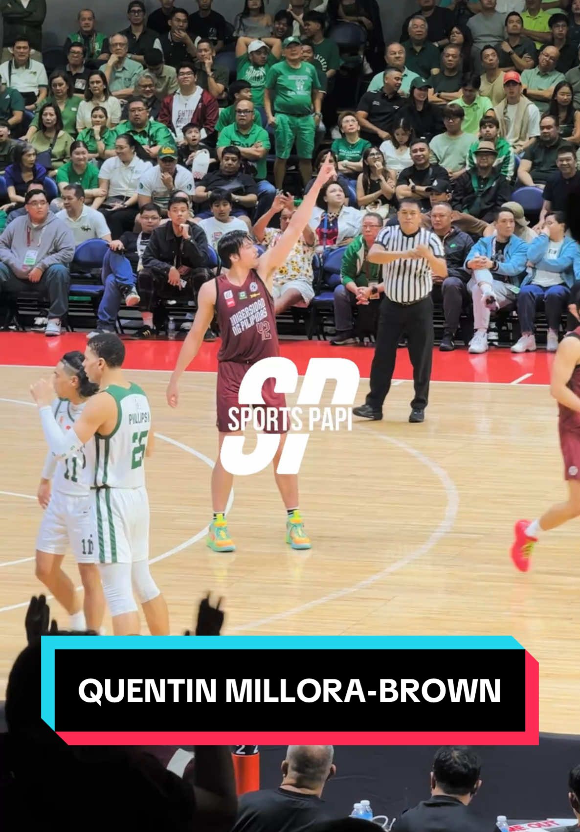 Big time performance for QMB in his UAAP Finals debut! #fyp #uaap #uaapfinals #upfight #upfightingmaroon #quentinmillorabrown #basketballph #viral 