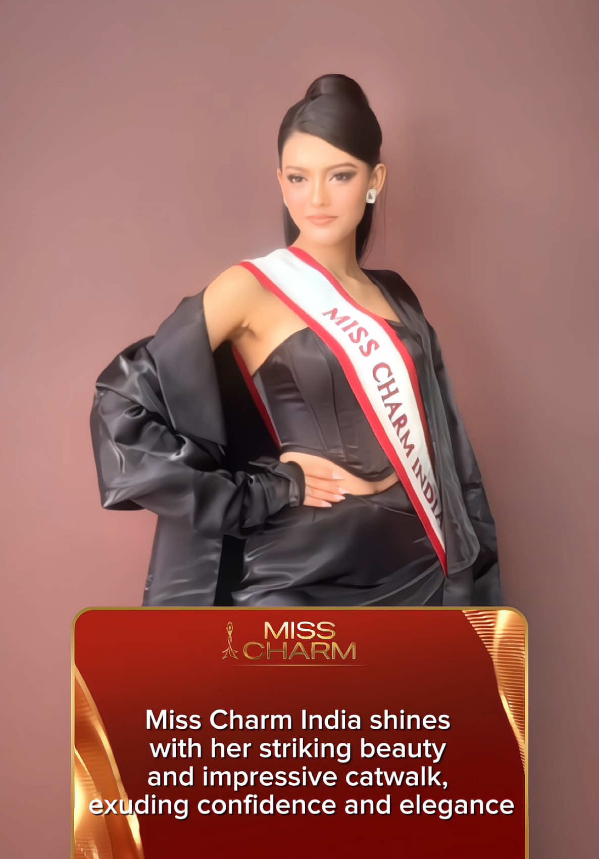 Miss Charm India radiates beauty and confidence with every step! Watch her own the stage ✨ #MissCharm #MissCharm2024