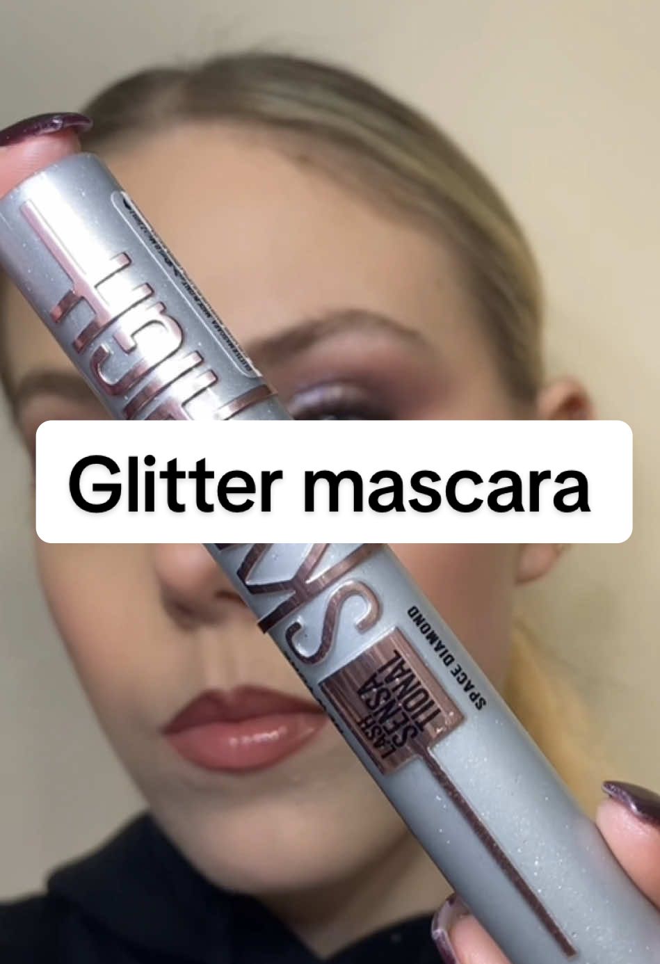 Glitter mascara using the @MaybellineUK Space Diamond mascara ✨ #glittermascara #mascara #maybelline #skyhighmascara #glitter #makeup #mascarareview 