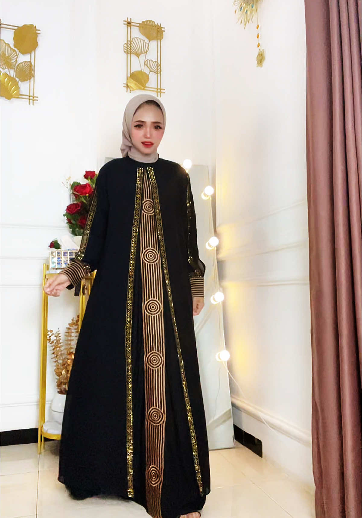 Gamis abaya simpel cantik elegan #abayalebaran #abayafashion #rekomendasiabaya 