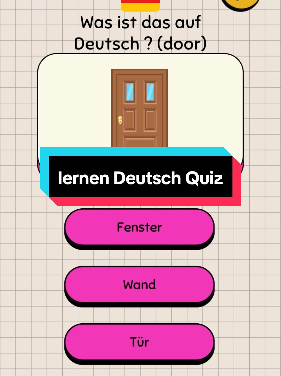 Deutsch lernen Quiz #Quiz #quiztime #deutsch #deutschland🇩🇪 #deutschland #deutschlernen #deutschsprechen #deutschsprache #deutschschreibe #germanlanguage #tuttoallemand #learngerman 