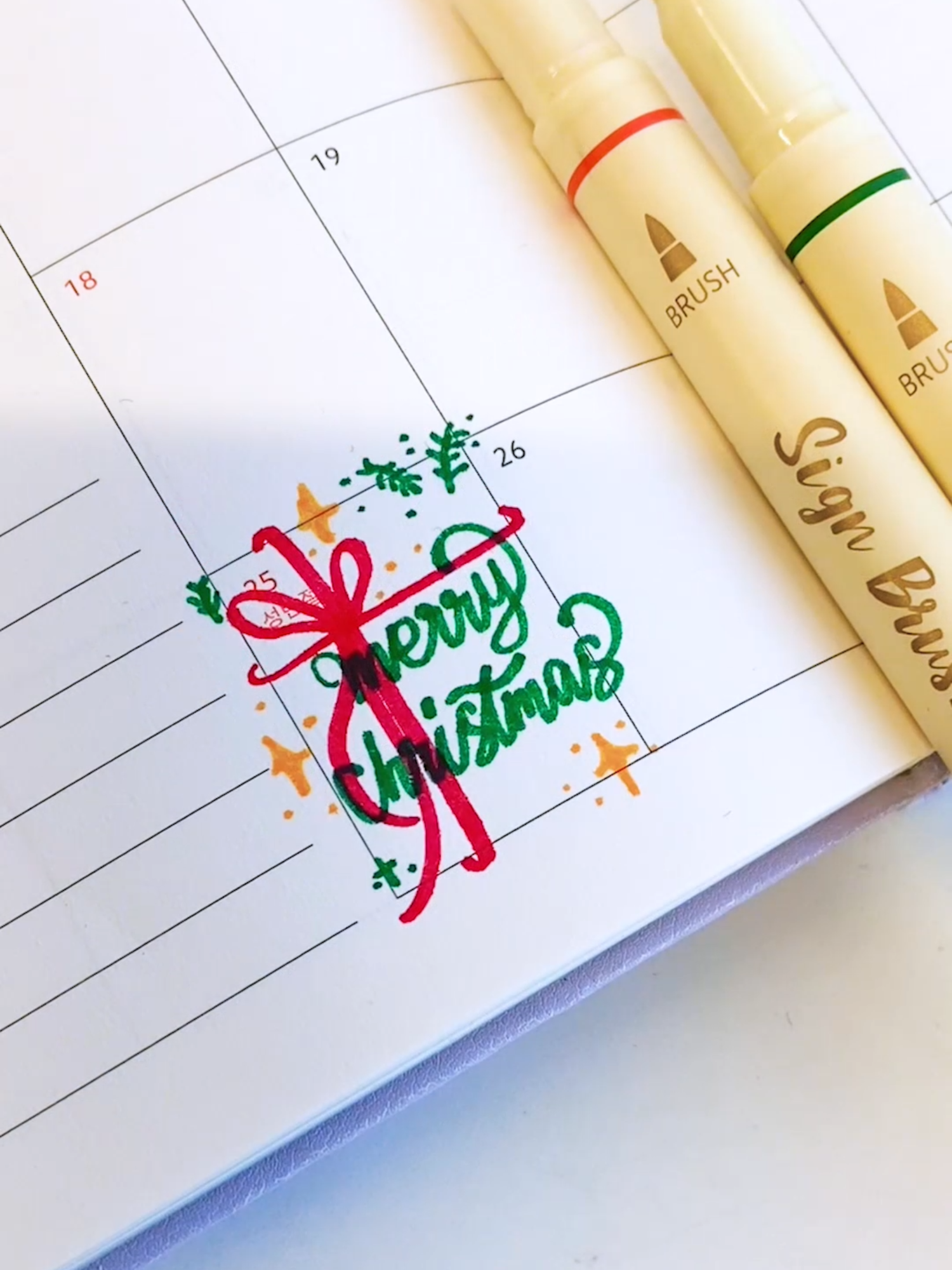 Your Christmas planner idea. 🎄✨Give it try!😍 #writech #pen #stationery #fyp #journal #christmas #christmas2024 #planner #plannertok #doodle #brushpen