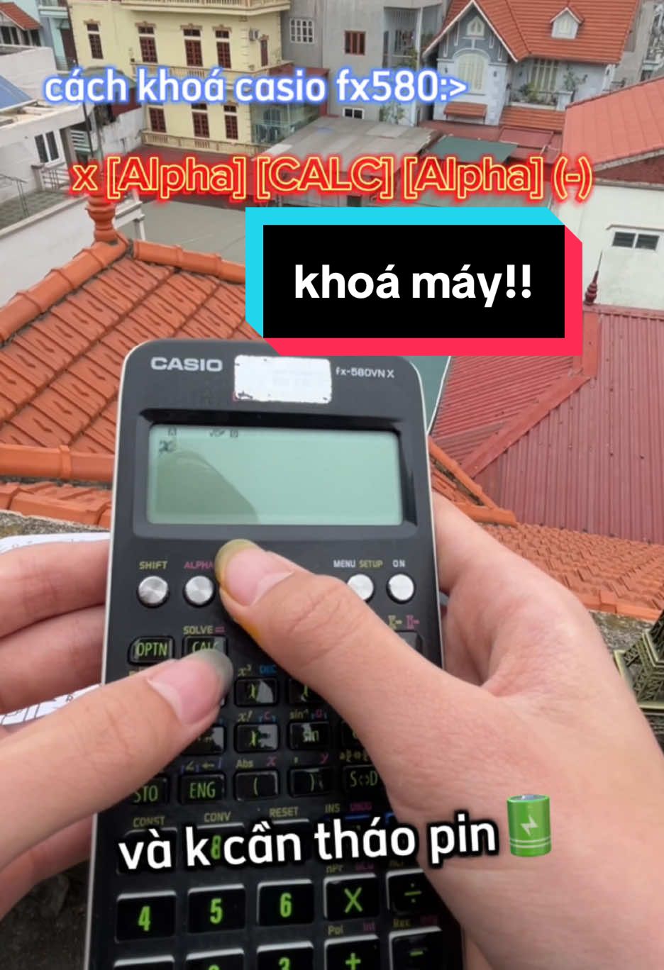 🔐Cách khoá máy tính casio Fx580⚠️ #xuhuong #trending #viral #xahoi #casio #fx580 #fpy #giaitri #troll 