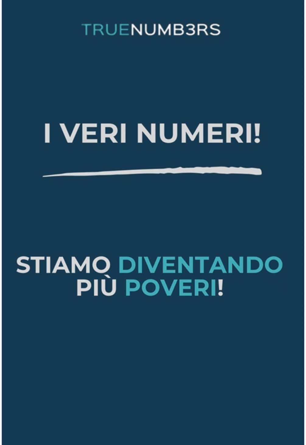 I veri numeri- Stiamo diventando piu POVERI!#numeri #truenumbers #poverta #ai #avatar 