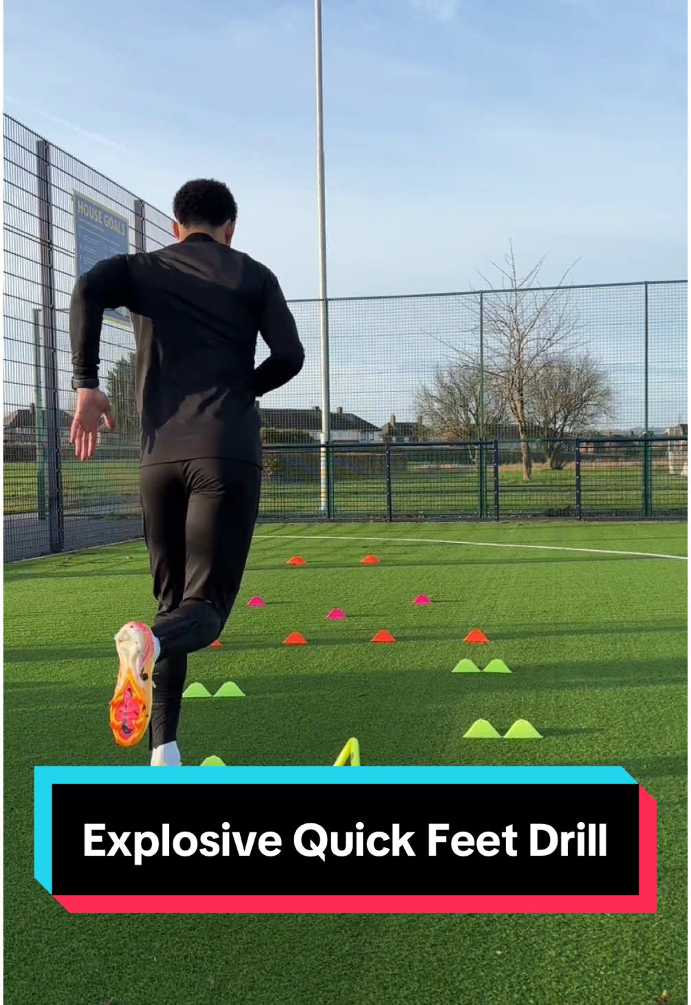 Explosive Quick Feet Drill for Footballers/Athletes 🧨⚡️⚽️ #football #Soccer #zonesoccer #fyp #foryou #agility #quickfeet #nattfitt 