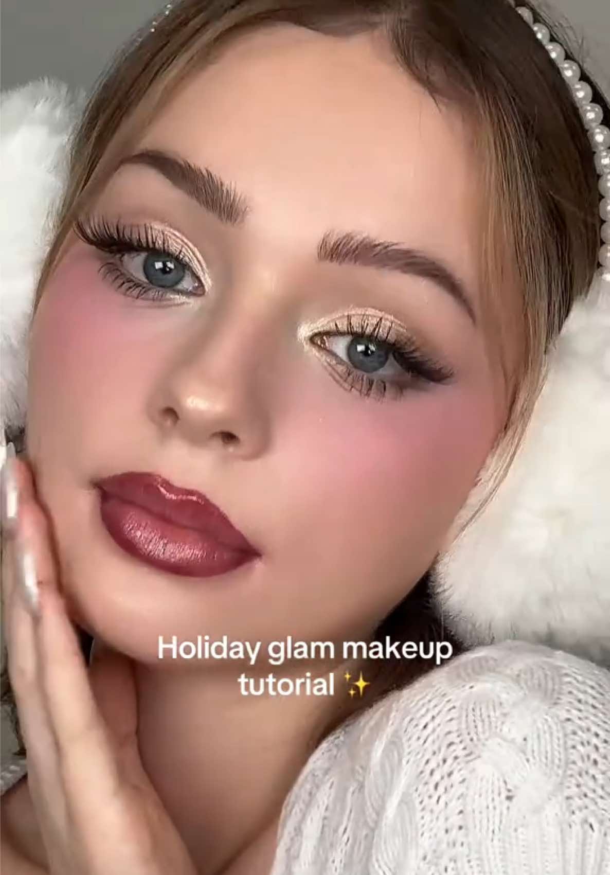 holiday glam 🎀✨ #makeup #christmas #holidayglam #coquette #makeuptutorial #trending #fypシ゚  products: @Anna Sui  -Sui Black Blush - Loose Powder w/ Mini Butterfly Case in Pink (300) - Eyeshadow Palette in Autumn Spice (03) -Volume Mascara -Ring Rouge in Charm Pink (03)