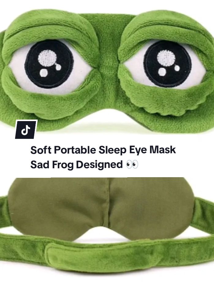 Soft Portable Sleep Eye Mask Sad Frog Designed #eyemask #mask #sleepmask #tiktok #tikokshop #viral #video #shortvideo #trending #trends #trendingvideo 