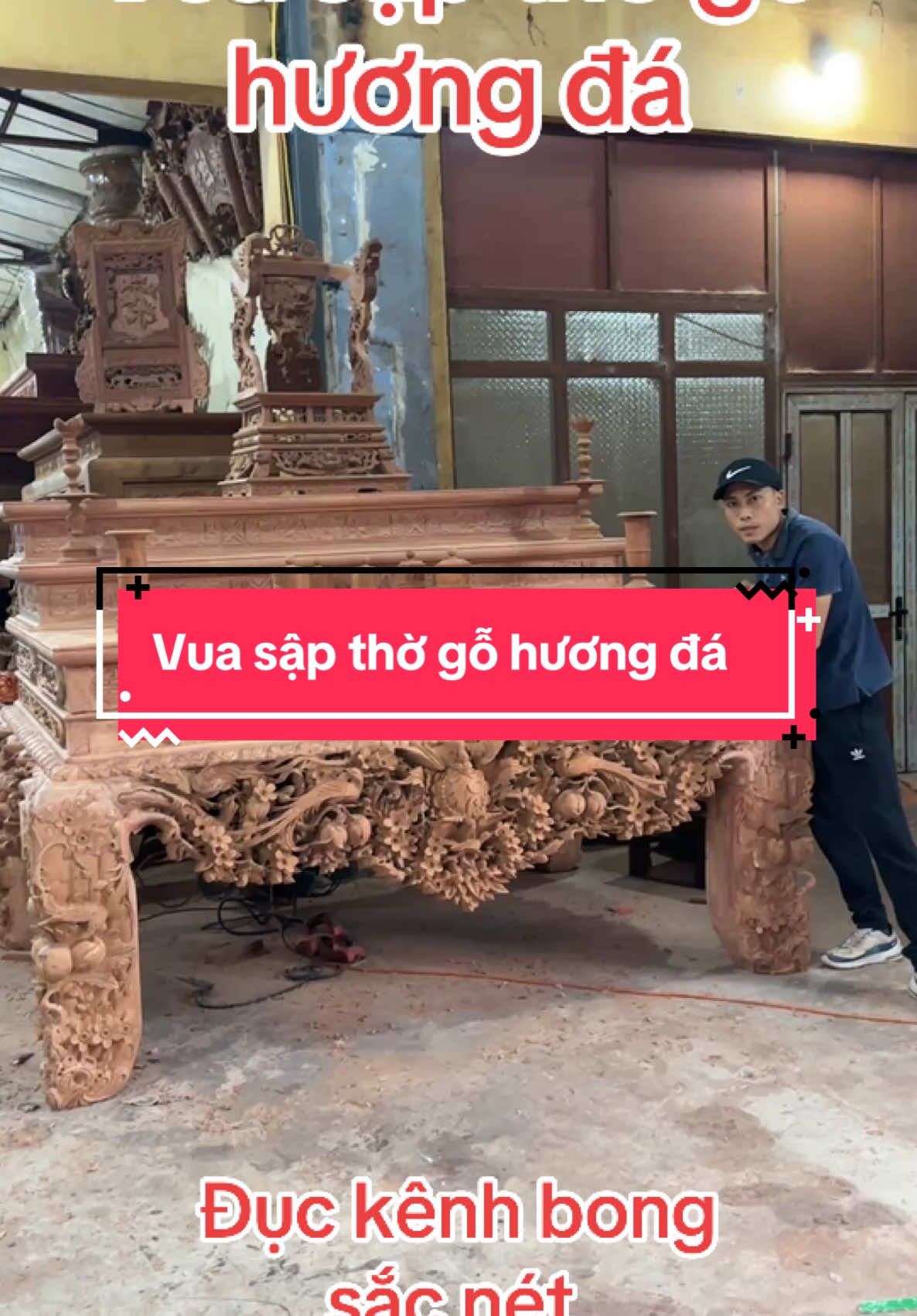 Vua sập thờ gỗ hương đá #saptho #bantho #noithatphongtho #dogonoithat #dogo #nhago #gỗđẹp #banthotamcap #sapthotamcap #banthodep #dogovietdao #xuhuongtiktok2024  @Việt sập ngồi 