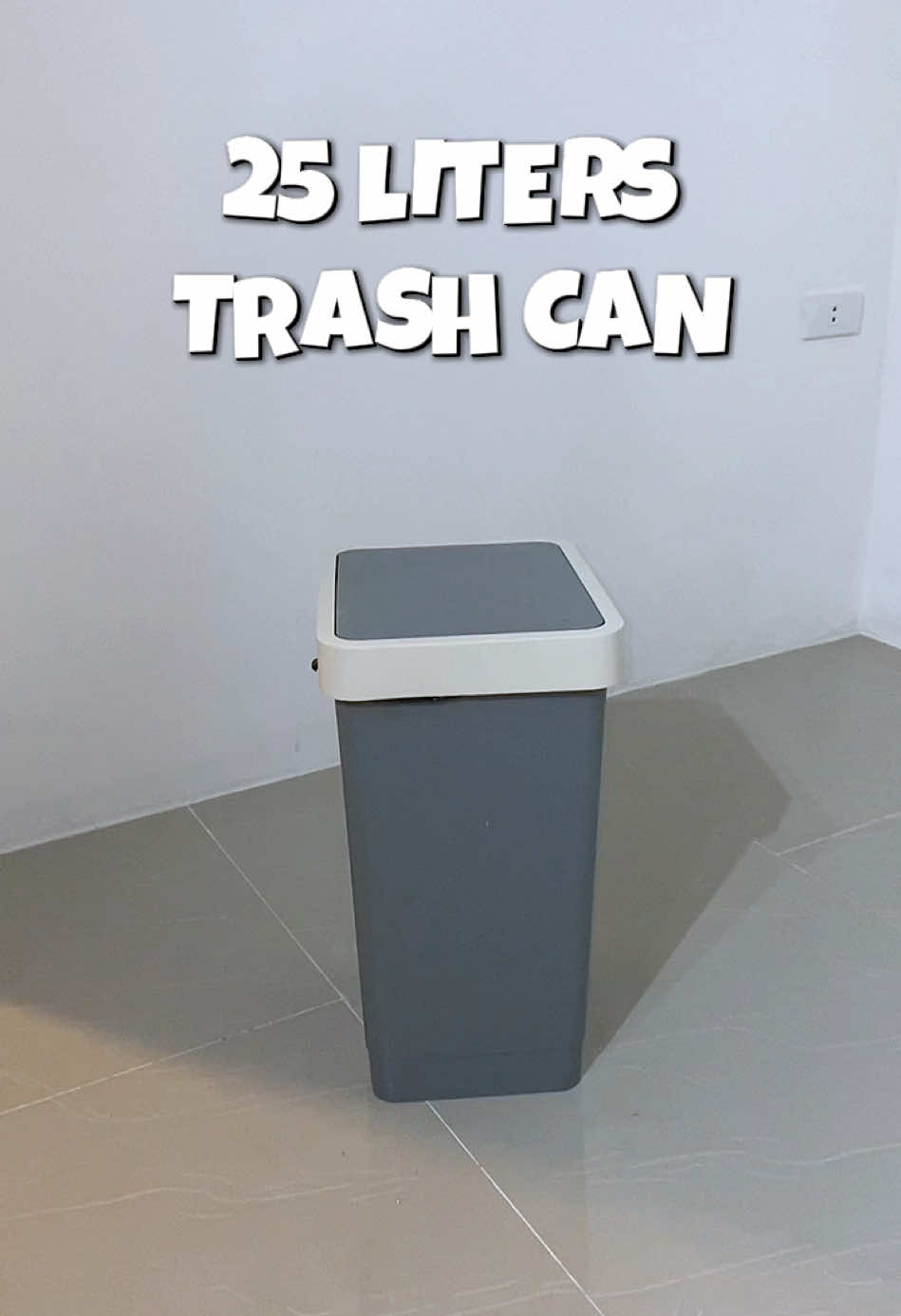 ZOOEY 25L Swing Type Trash Can!!  #aesthetictrashcan #homeimprovements #homefinds #trashcan 