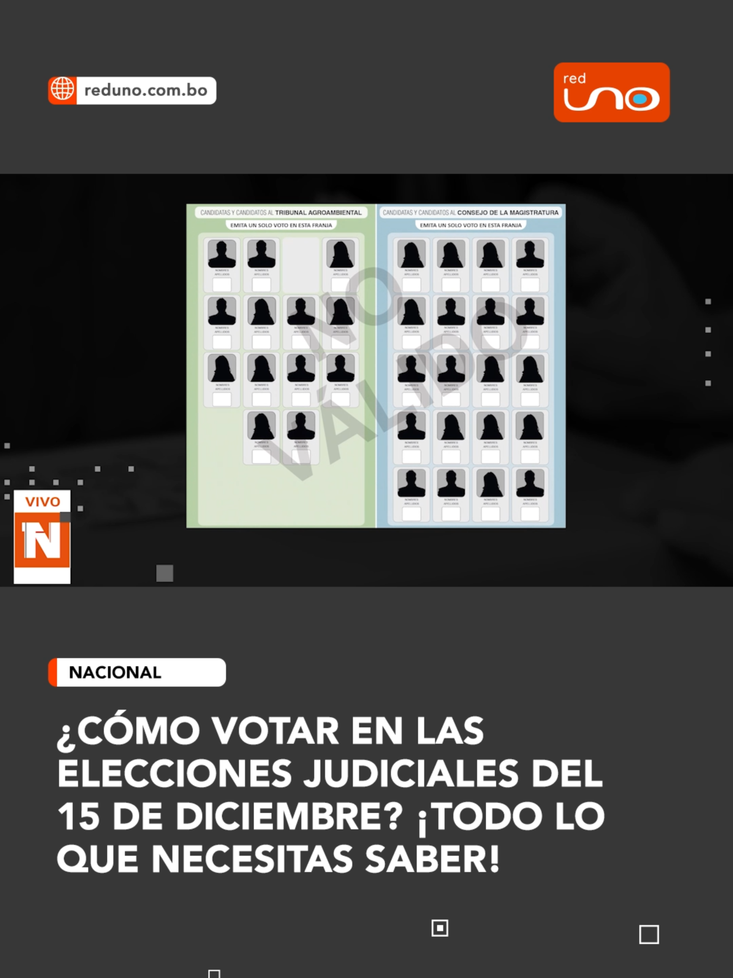 #NotivisiónSCZ| El 15 de diciembre de 2024 se llevarán a cabo las Elecciones Judiciales, y es fundamental que estés preparado. Te mostramos todo lo que necesitas saber para ejercer tu derecho de manera informada y segura. ▶️ Más información en www.reduno.com.bo #EleccionesJudiciales2024 #VotaResponsablemente #TuVotoCuenta