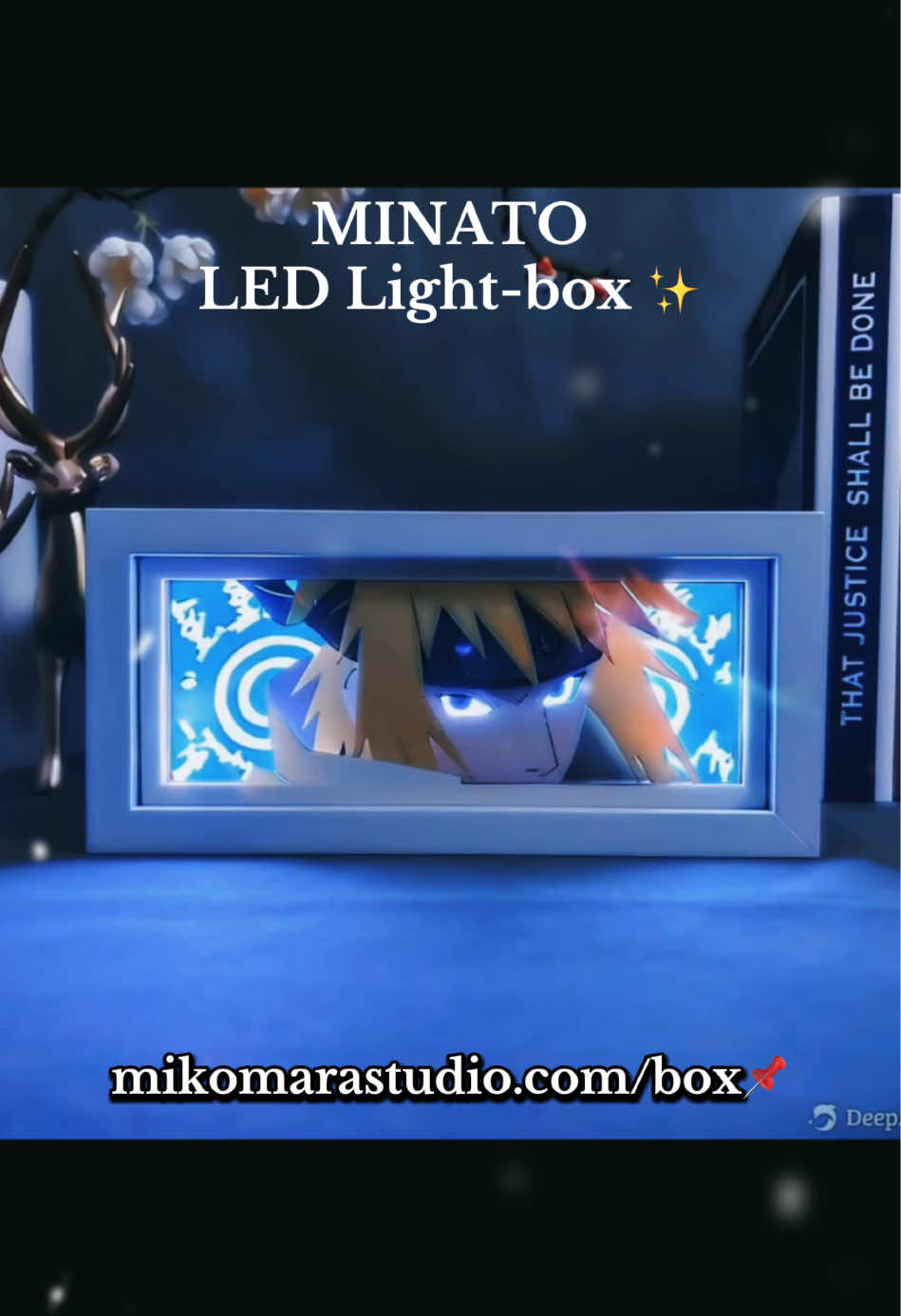 Naruto fans…this one is for you🔥LINK in BIO📌Now 30% OFF🎁 #minato #minatonamikaze #naruto #narutofans #lightbox #animefyp #giftidea 