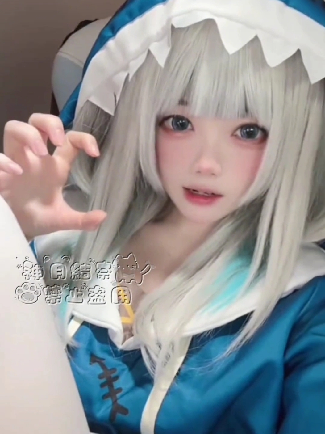 Bé cá mập siu cute ❤️❤️ #cosplay #gawrgura #cute #beauty #xh #xuhuong #lolikawai 