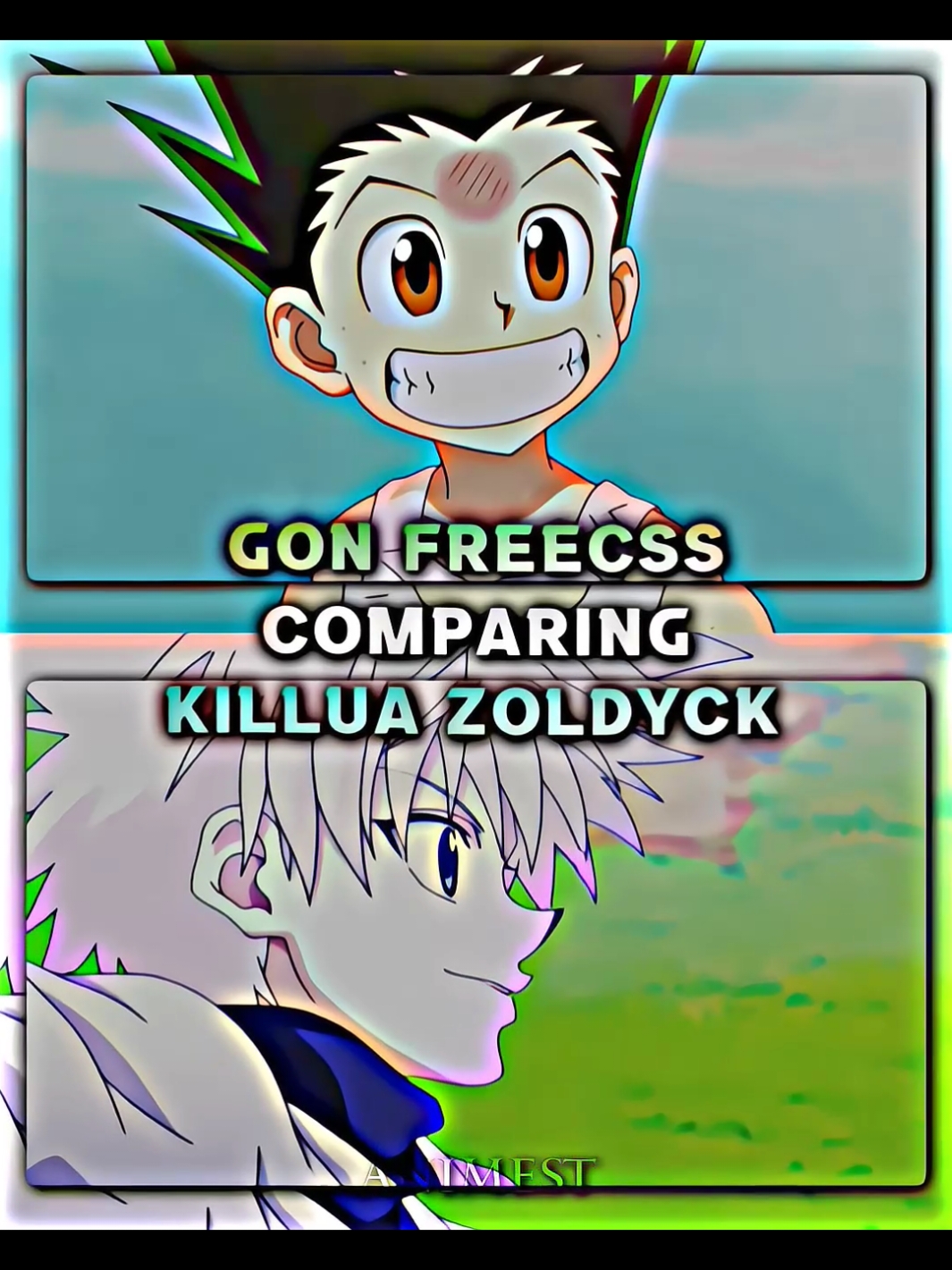 •Comparing Gon and Killua• #gon #killua #hxh #hunterxhunter #animest #edit #eianimestudio #anime #esite #eianimest #comparison #debate #wins #written 