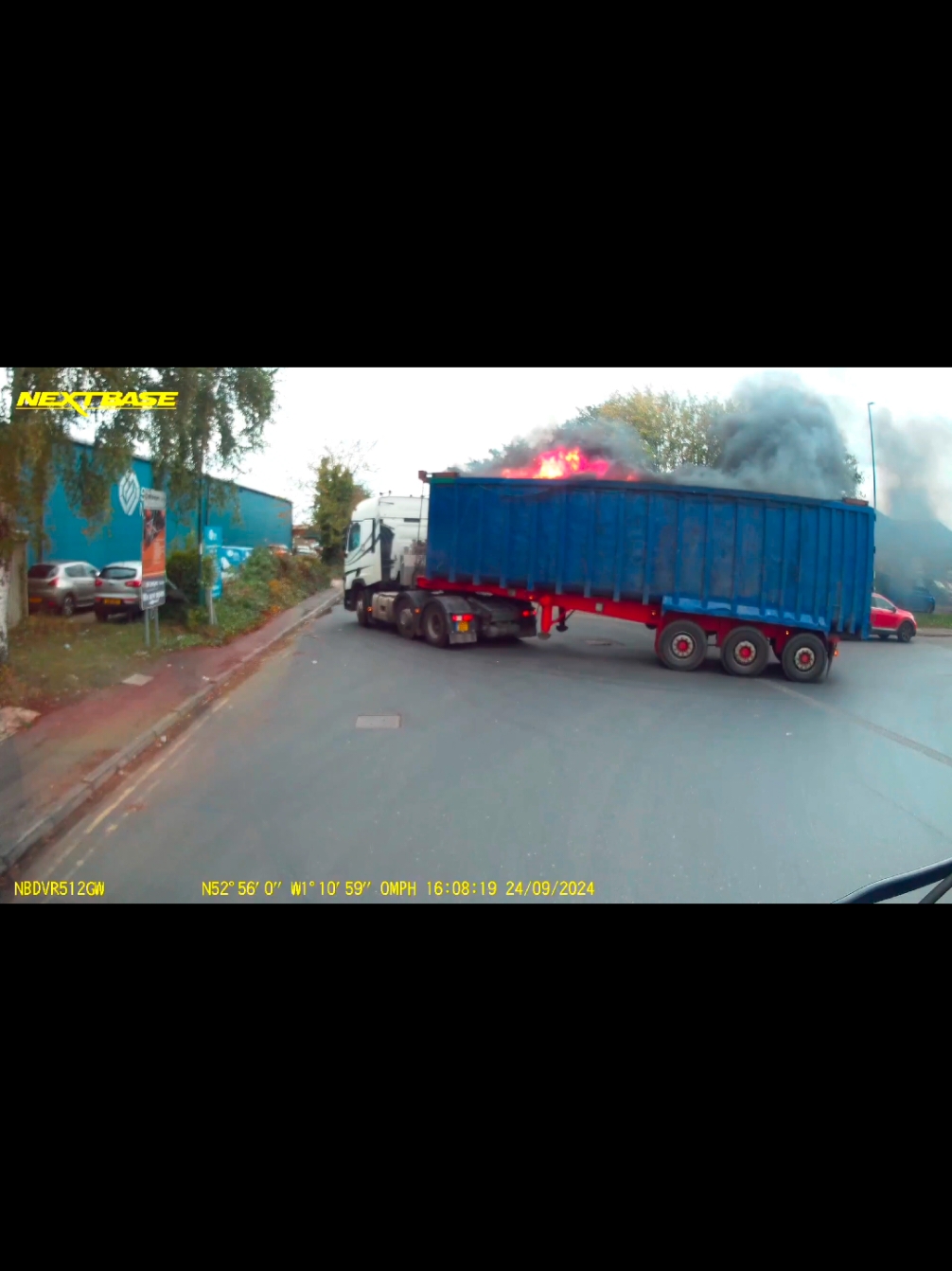 Clip 1 - Plywood sheet splits the lorry curtain and lands in the road. Clip 2 - Lorry Trailer on Fire. Clip 3 Car almost T-Boned. #DashCamVideos #DashCam #Driving #UKDrivers #UKRoads #DashCamClips #UKDashCamFootage #DashCamFails #NorfolkDashCam #Lorry #Fire 