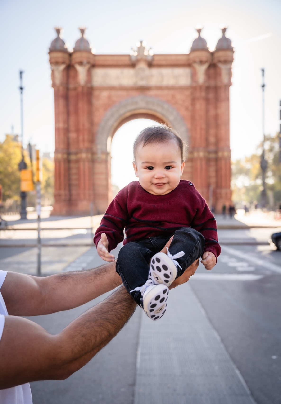 Traveling with our 5 month old isn’t easy but we’re not gonna stop exploring the world just because we’re parents now.  | Babies are going to do their thing whether you’re at home or traveling. We would rather be out exploring the world 🌎 #babiesoftiktok #traveltiktok #travelwithkids #spain🇪🇸 #barcelona #babiesoftiktok #travelhacks #traveltips 