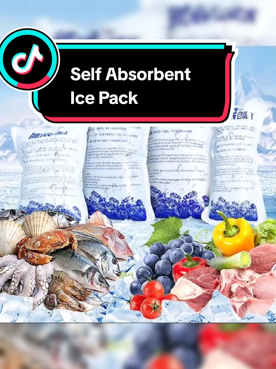 Self absorbent Ice Pack  #icepack #reusableice #ice #icebag #icepack #absorbent 