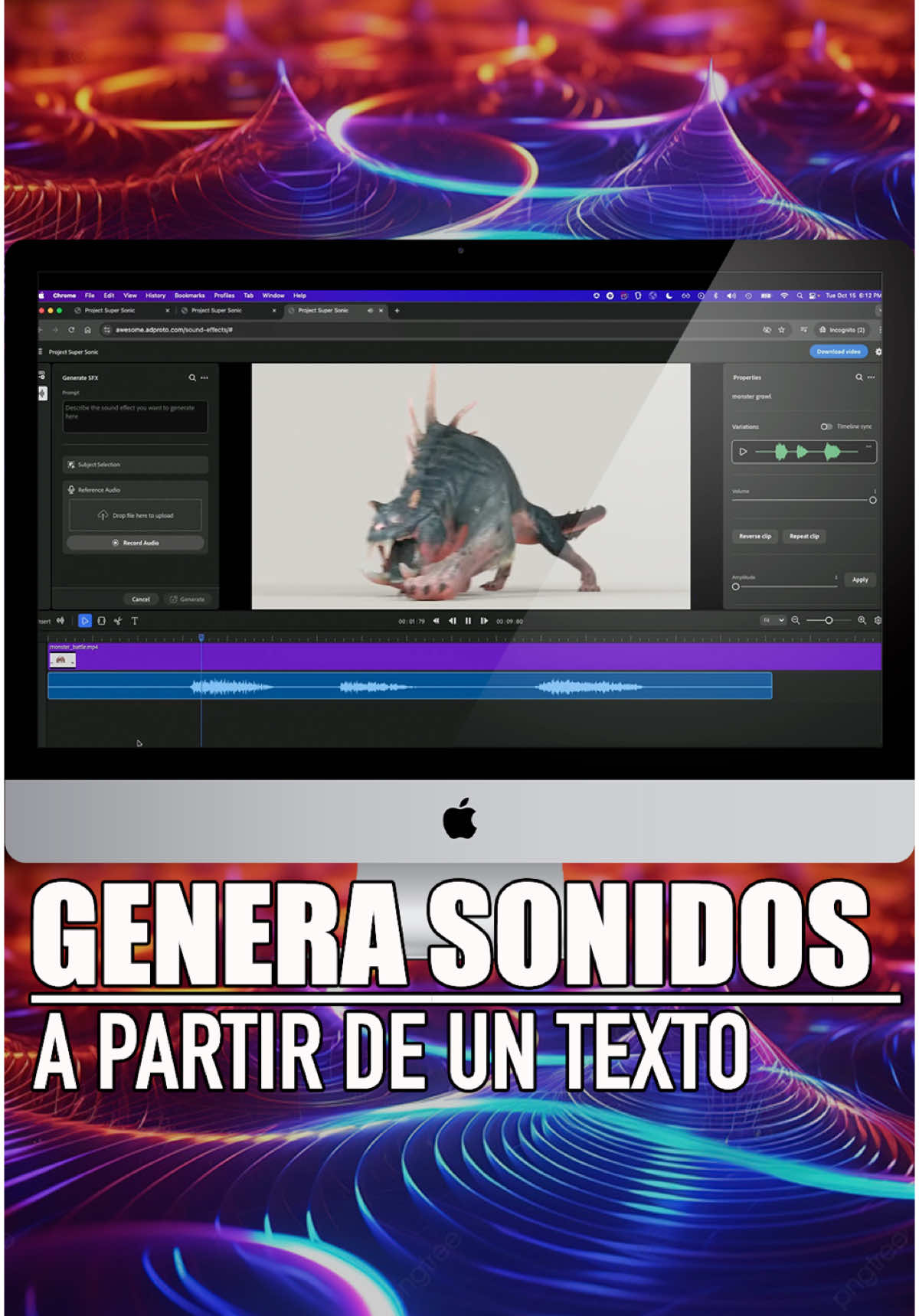 IA genera sonidos a partir de texto #ia #ai #inteligenciaartificial #tecnologia #adaptateoapartate #diegoquiroz 