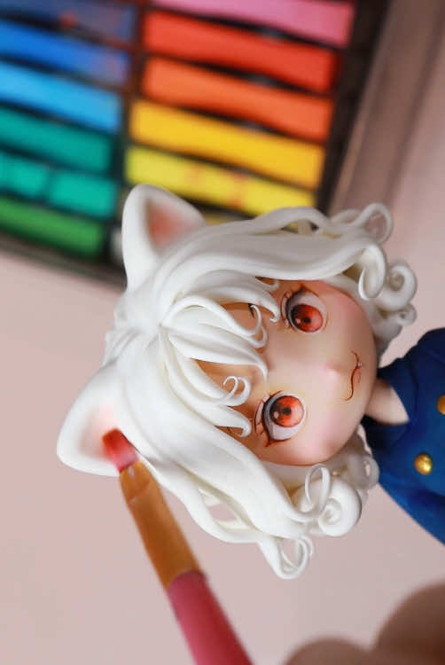 Modelando o cabelo da Pitou 😍 #chibi #biscuit #modelagemembiscuit #porcelanafria #coldporcelain #airdryclay #chibibiscuit #pitou #neferpitou #hunterxhunter 