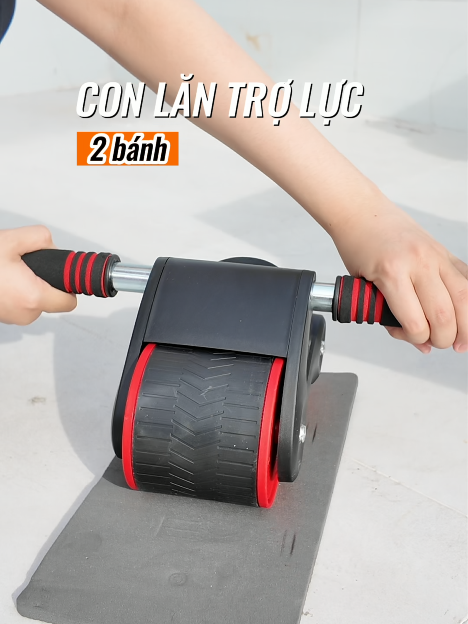có ai chưa biết dùng con lăn này tập bụng tại nhà không? #elfit #taptainha #conlantroluc #giamcan