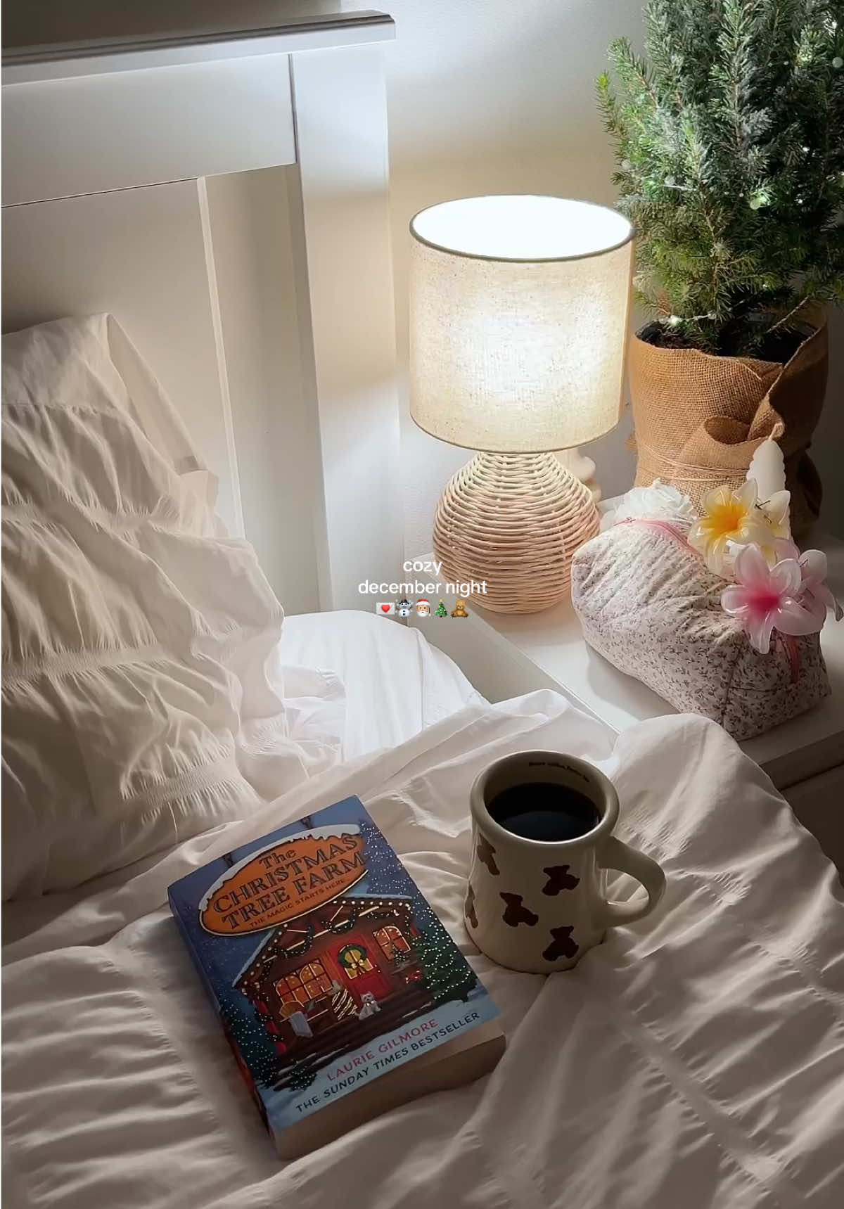 cozy December nights snuggling up with a book and a cup of fav tea ♥️  #eveningroutine #winterroutine #winternights #selfcarenight  #christmastok #christmasvibes #christmasaesthetic #christmasdecor #cozyvibes #cozyaesthetic #cozyevening #christmasnight 