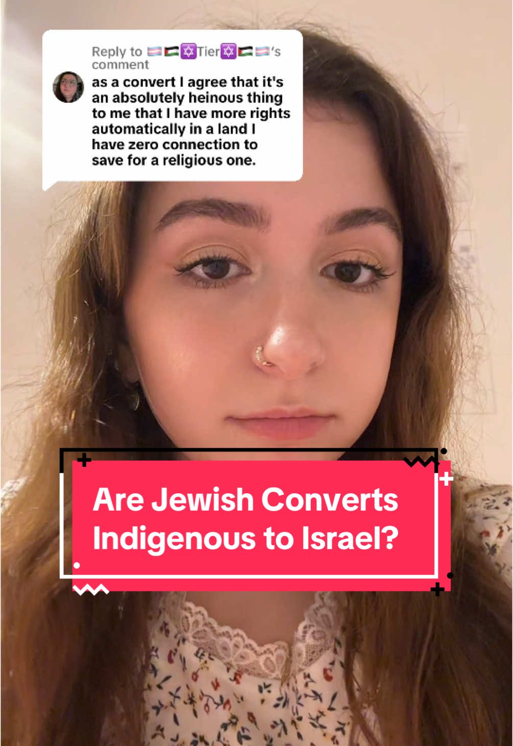 Replying to @🏳️‍⚧️🇵🇸✡️Tier✡️🇵🇸🏳️‍⚧ on conversion and indigenous status #jew #jewish #judaism #israel #israeli #indigenous #middleeast #conversion #fyp #zionism 