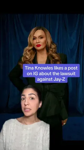 Tina Knowles likes a post on IG about the lawsuit against Jay-Z